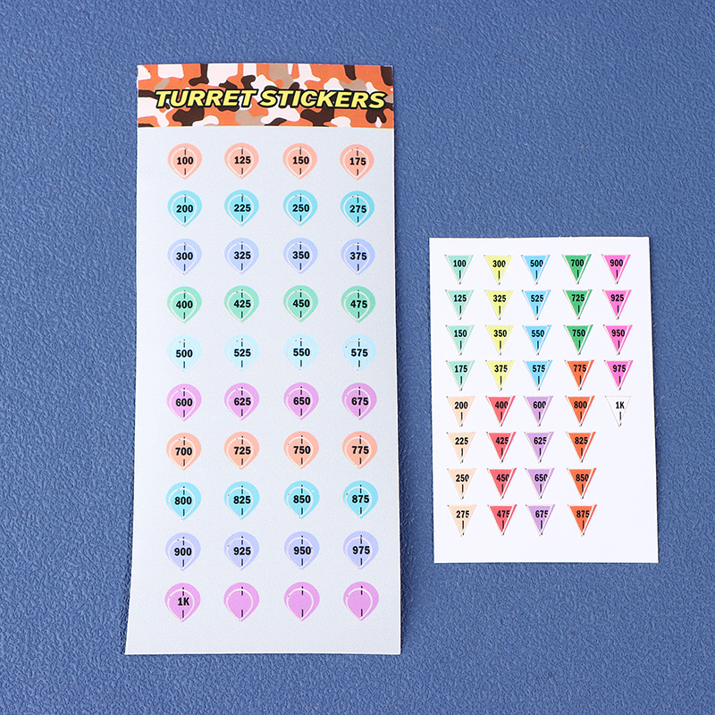 Outdoor Hunting Range - 5Sheets Rifles Scope Turret Stickers Rifles
