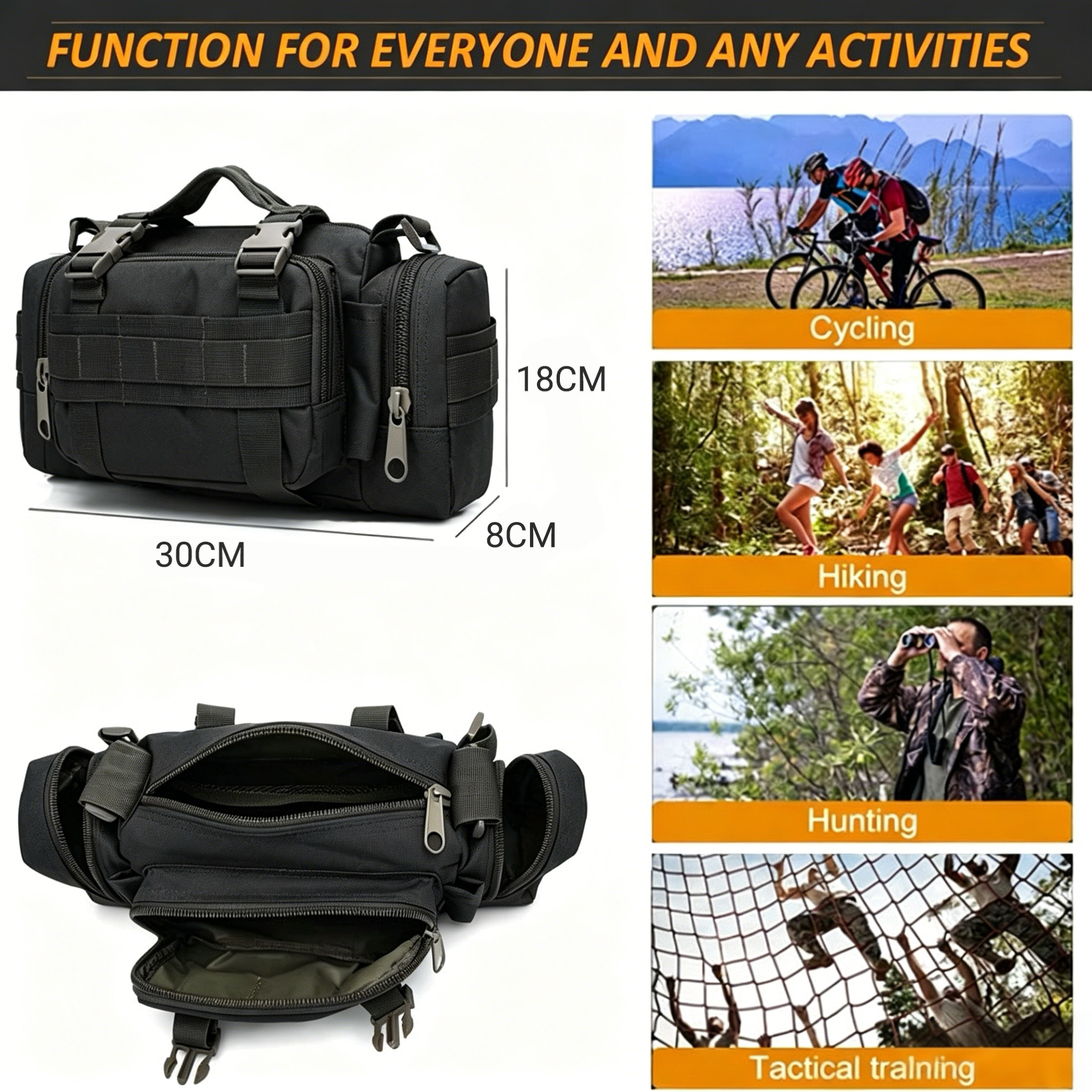 Cross Shoulder Sling Waist Bag - Outdoor Hunting Events recensie en prijs
