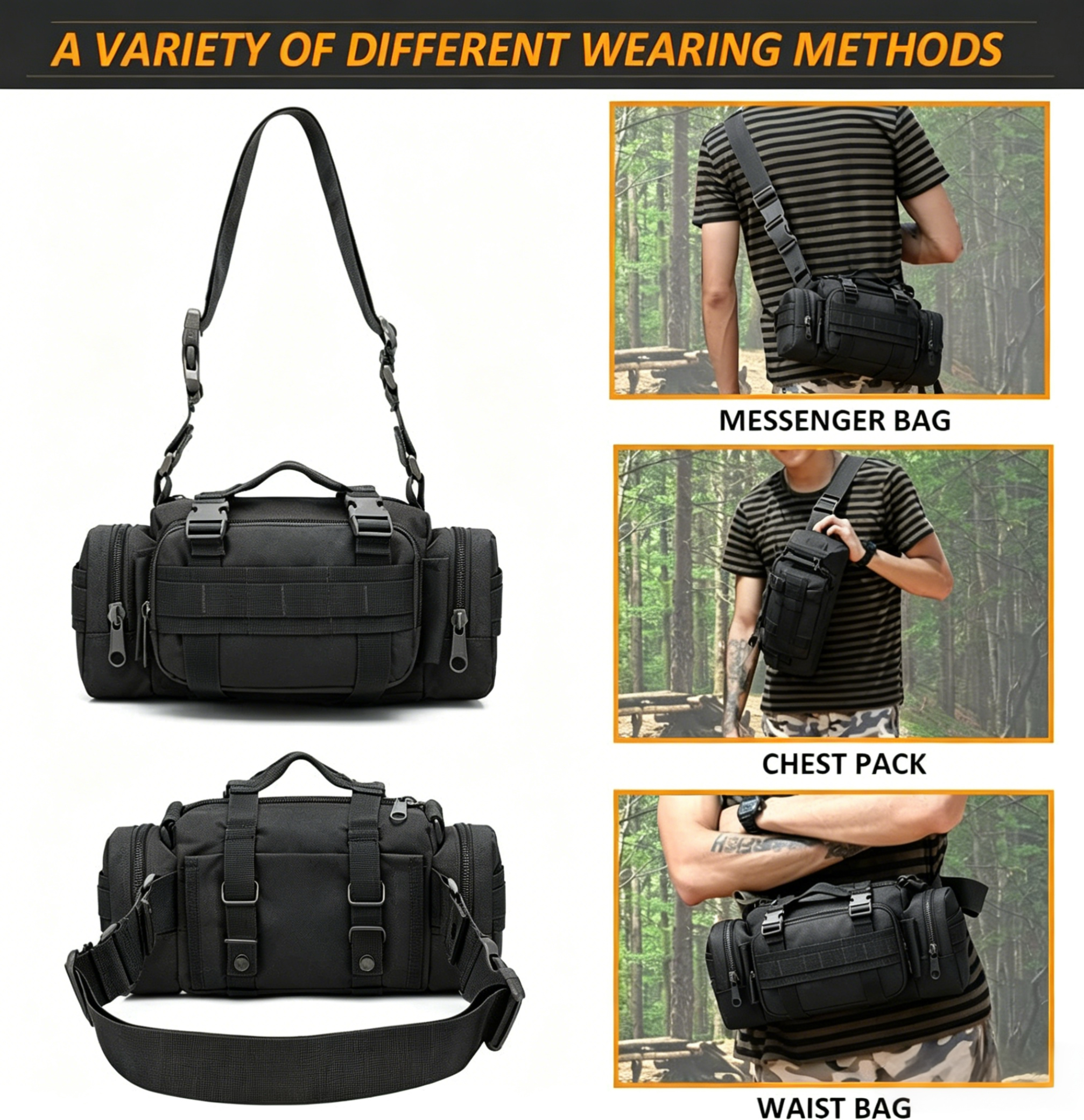 Cross Shoulder Sling Waist Bag - Outdoor Hunting Events recensie en prijs