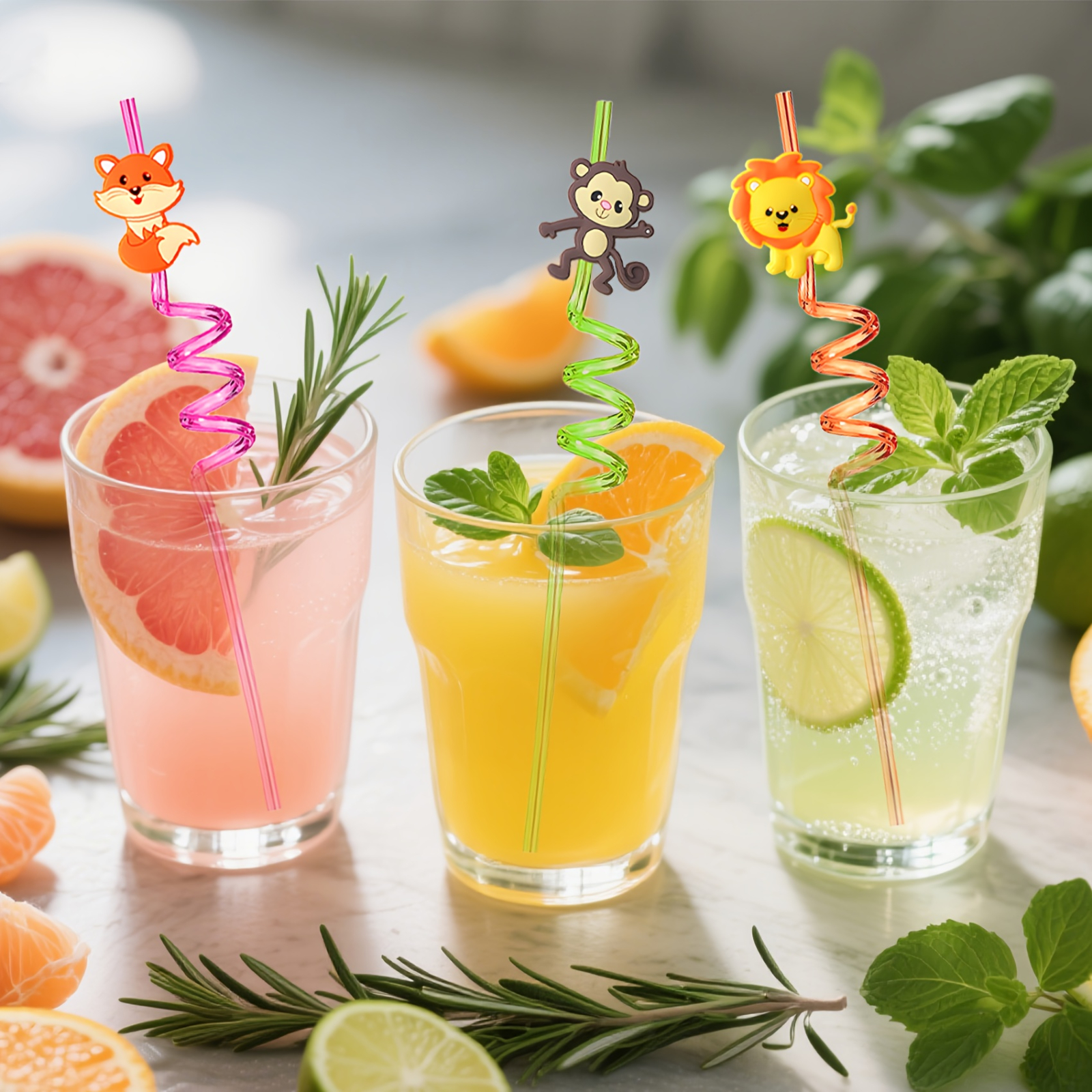 8 pcs Plastic Straws Cartoon A - Hunting And Outdoor Supplies recensie en prijs
