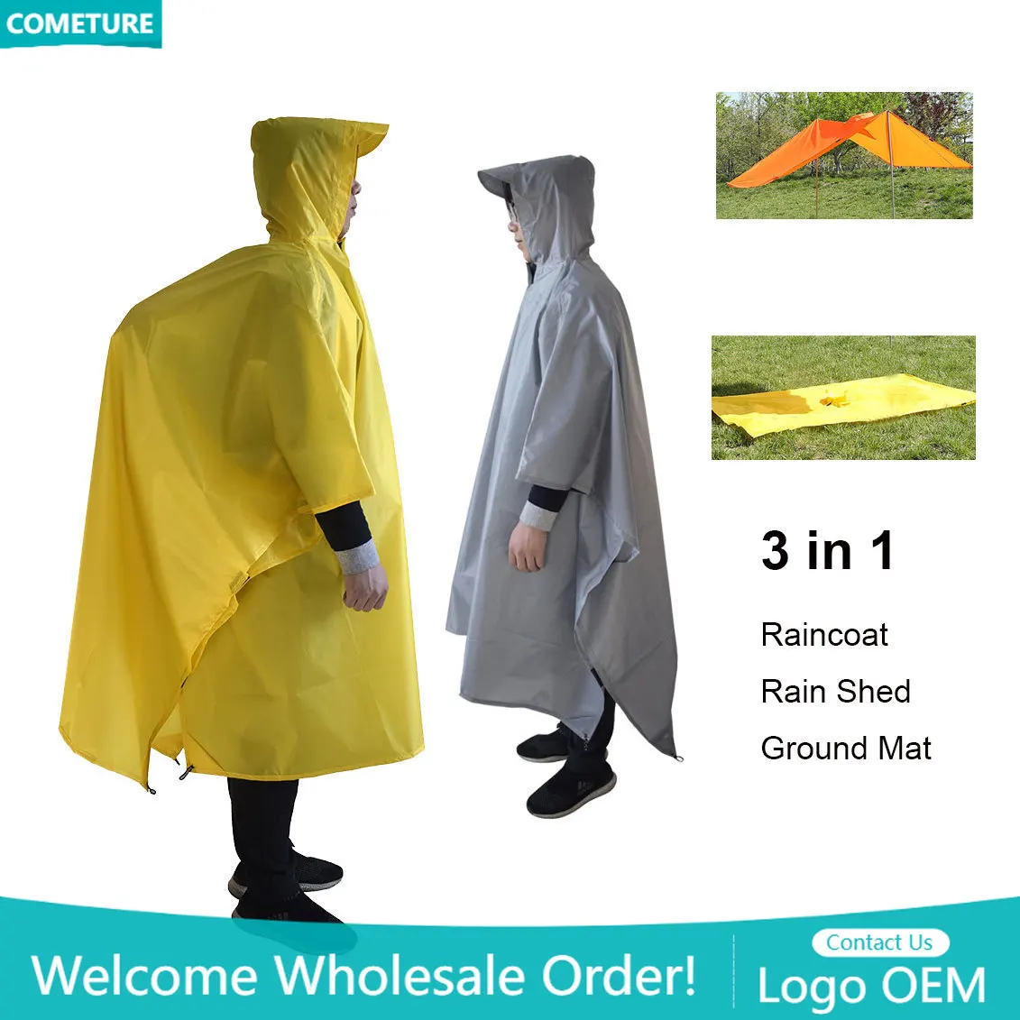 Raincoat 3 In 1 Hiking Poncho  - Hunting And Outdoor Supplies recensie en prijs